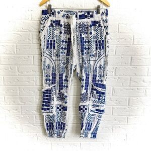 Johnny Was Cargo Embroidered Cropped Jogger Size Small